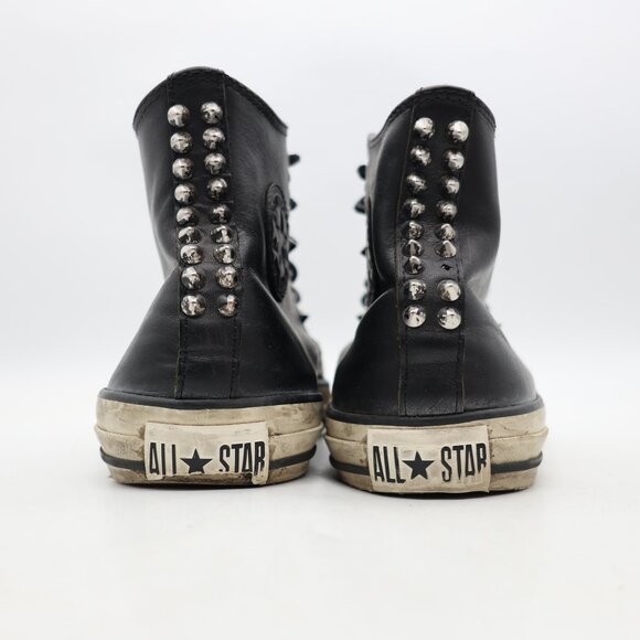 Converse X John Varvatos Men's 10 Women's 12 Studded Hi Leather Black 125707C - Picture 6 of 14